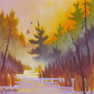 Ahhh the silent marsh, except for the sounds of nature. Layers of mist and tree shapes. Soft colours and brilliant light