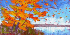 One of my fascinations... leaves taking off